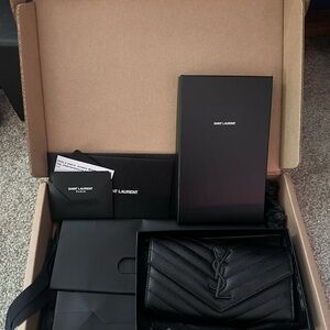 Saint Laurent Black Envelope Wallet